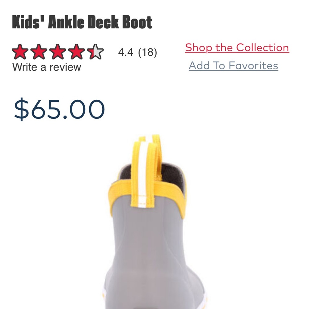 Xtratuf Kid’s Ankle Deck Boot Grey/Yellow Children’s 7 - Picture 5 of 12